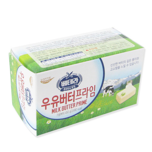 코리원/롯데푸드 우유버터프라임 450g/버터/치즈/무염