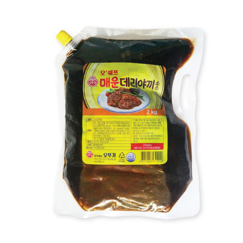 코리원/오뚜기 매운 데리야끼 소스 2kg/햄버거/꼬치