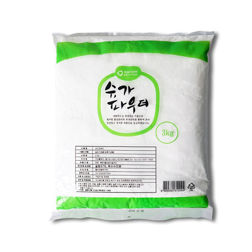 코리원/새롬푸드 슈가파우더 3kg/케익/베이커리/빵